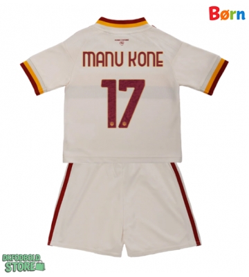 AS Roma Manu Kone #17 Replika Babytøj Udebanesæt Børn 2026-27 Kortærmet (+ Korte bukser)